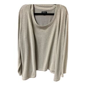 AVENUE Plus Size Women's Sparkly TwoFer One LongSleeve Top Size  22/24/26/28